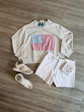 Mockneck American Flag Sweatshirt