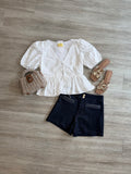 Lucy Paris Melanie Tie Top White