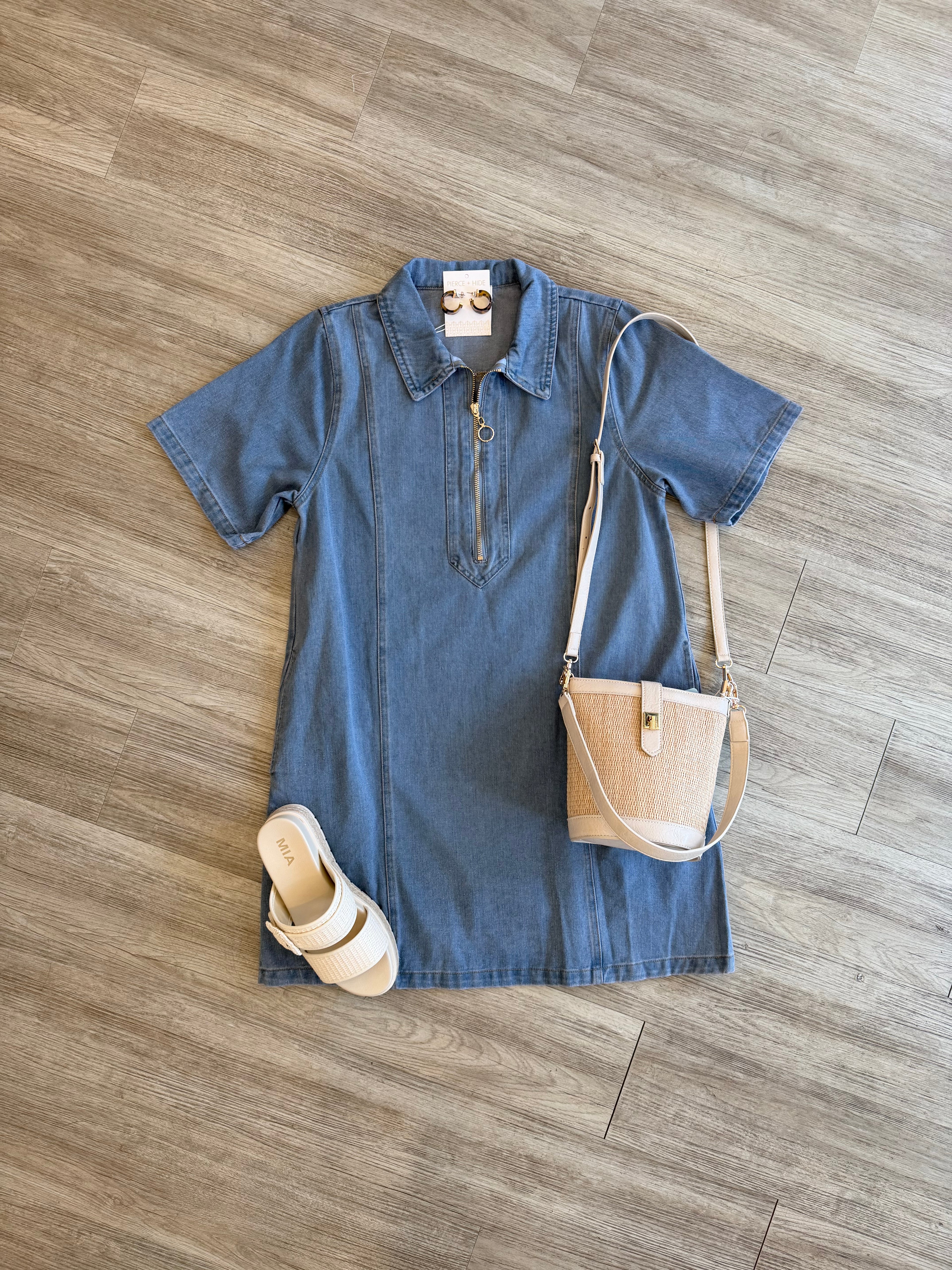 Swirly Denim Dress