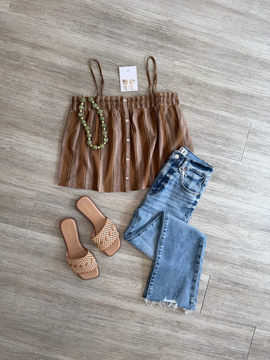 Terra Rose Button Front Top