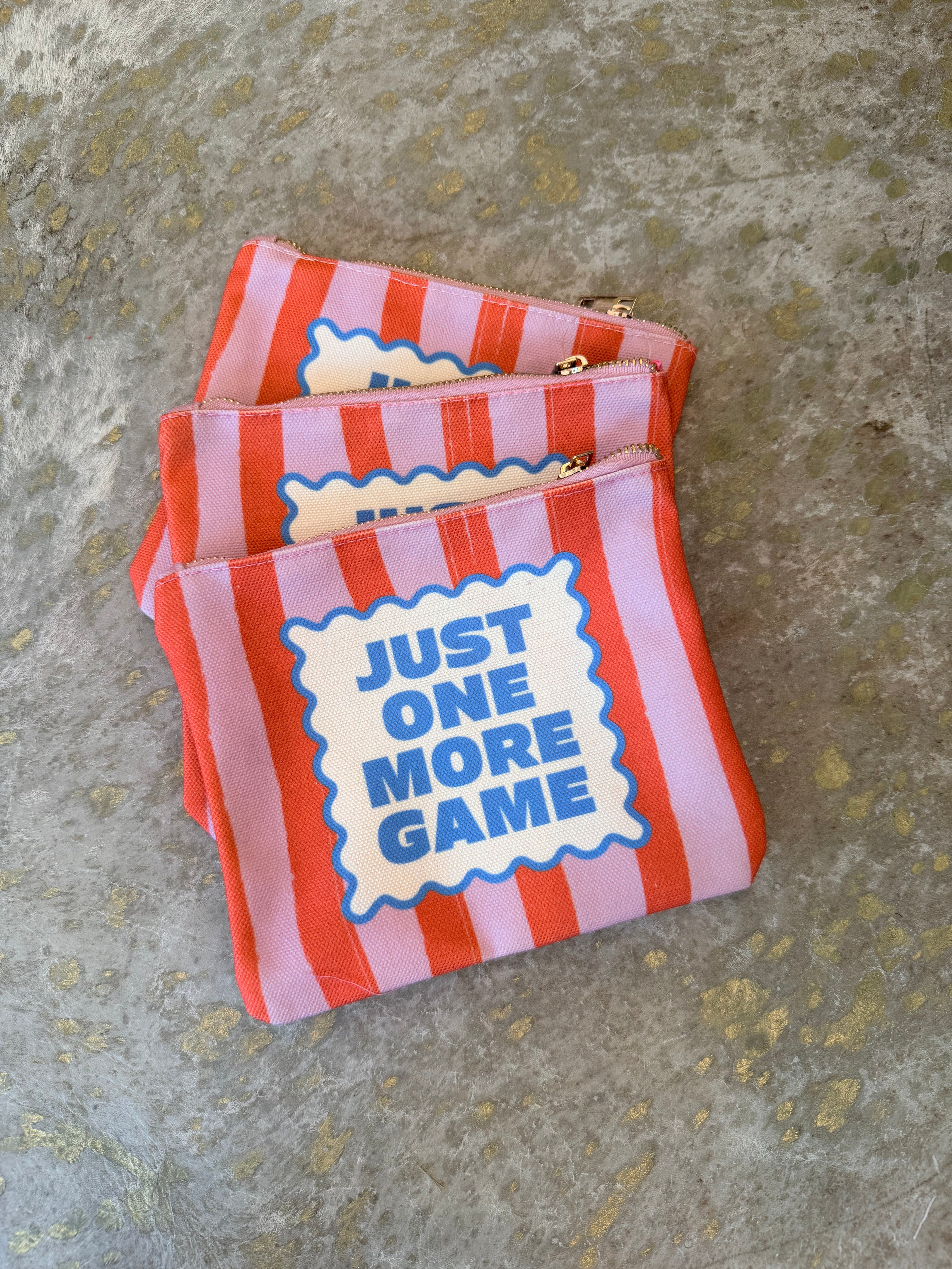 Mahjong Zipper Canvas Card Pouch