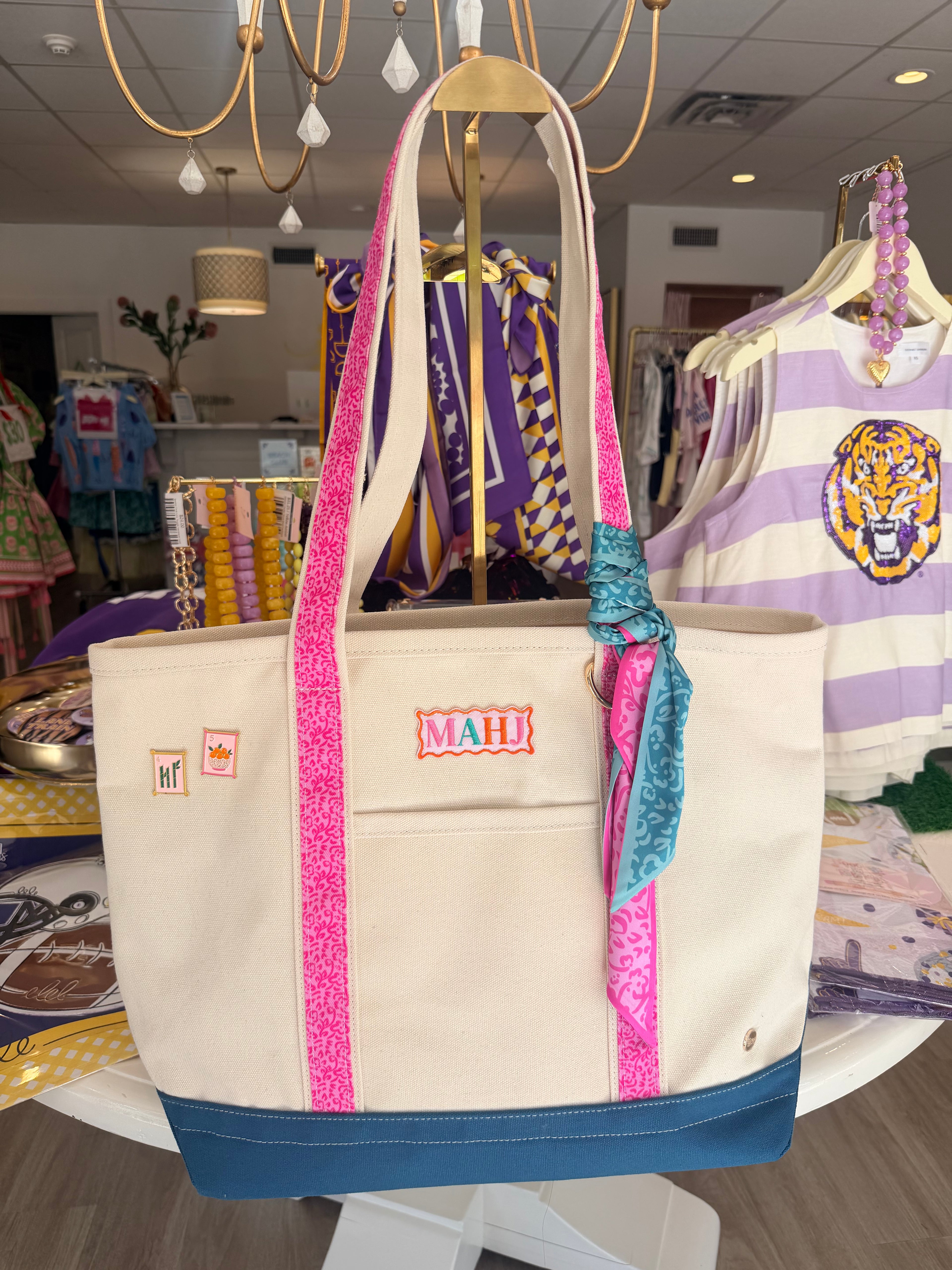 The Darling Canvas Tote Mahj Time