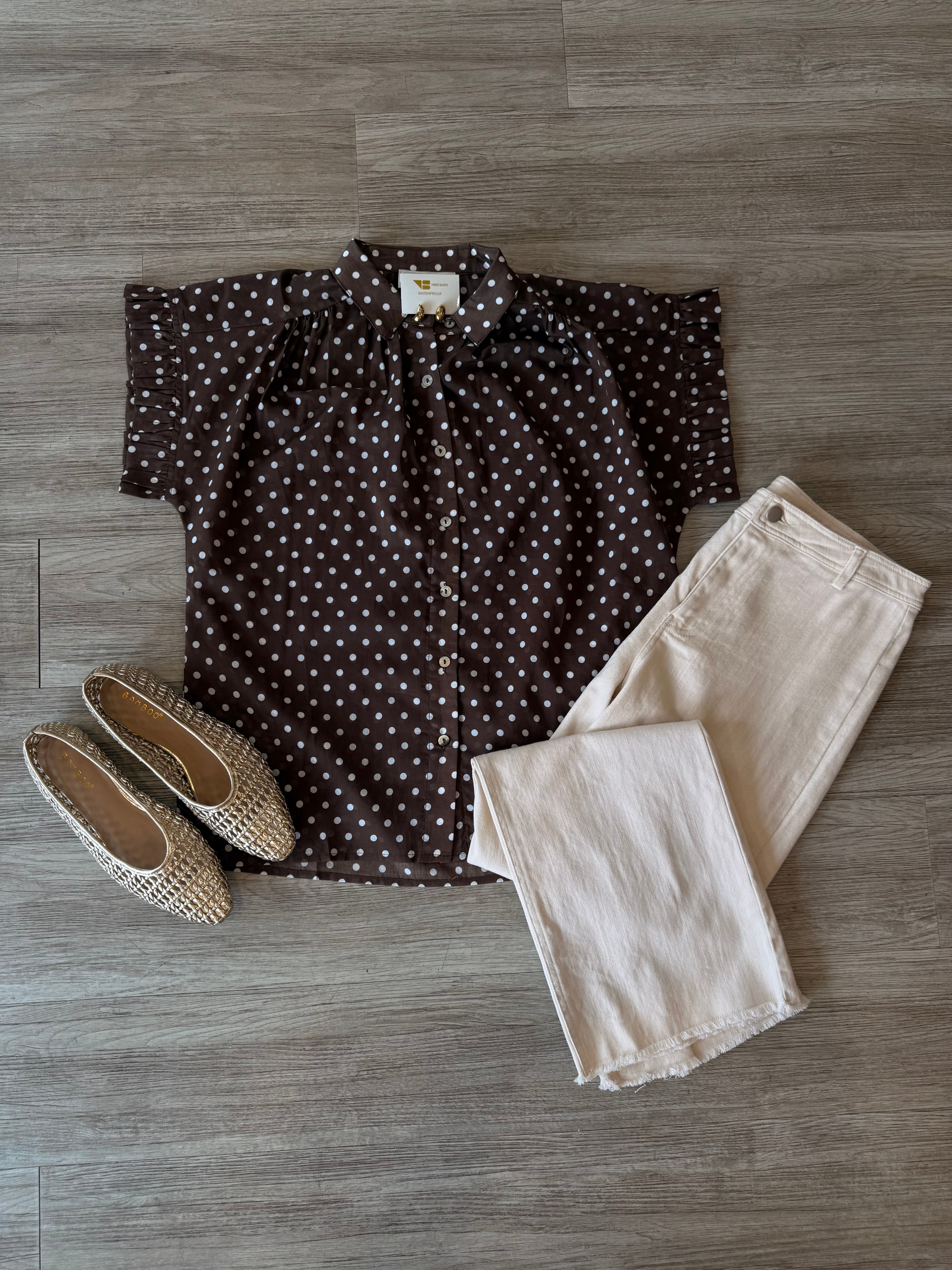Mocha Moments Polka Dot Top