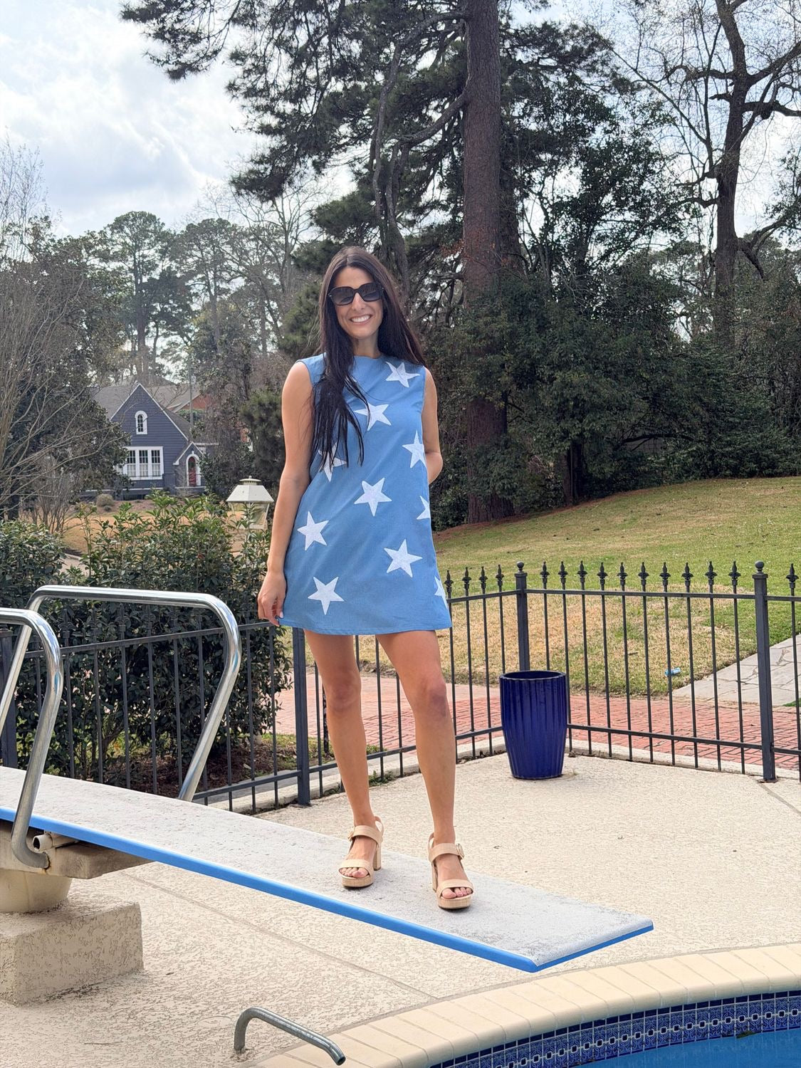 Belle Cher Seeing Starts Denim Dress