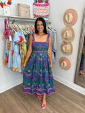 Yori Rulley Pleated Midi Dress