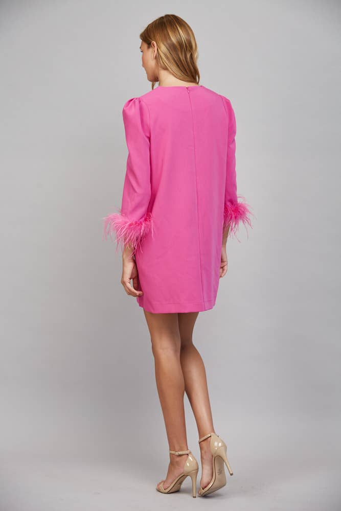 Marissa Feather Trim Dress