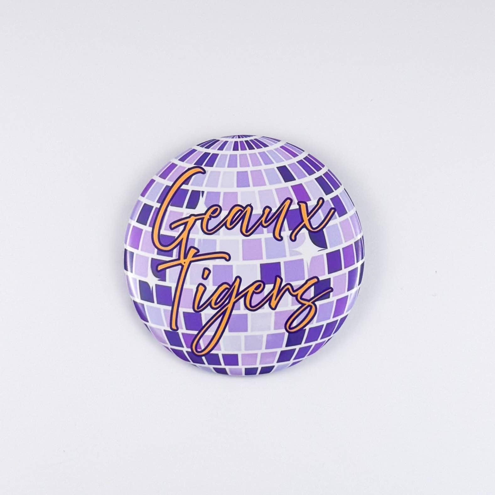 Disco Geaux Tigers Game Day Button