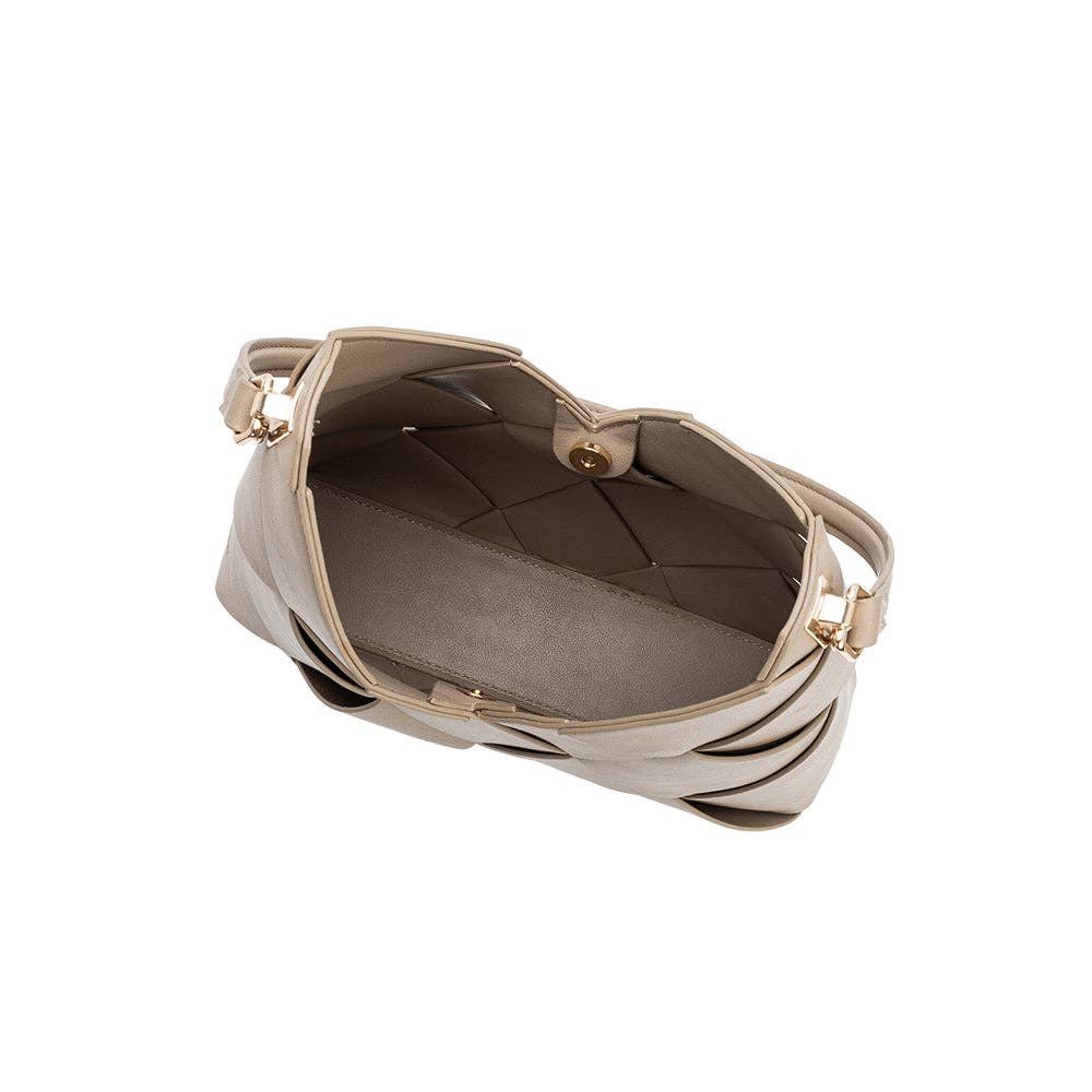 Phaedra Taupe Recycled Vegan Leather Shoulder