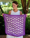 Lucy Floral Scarf Medium Purple White
