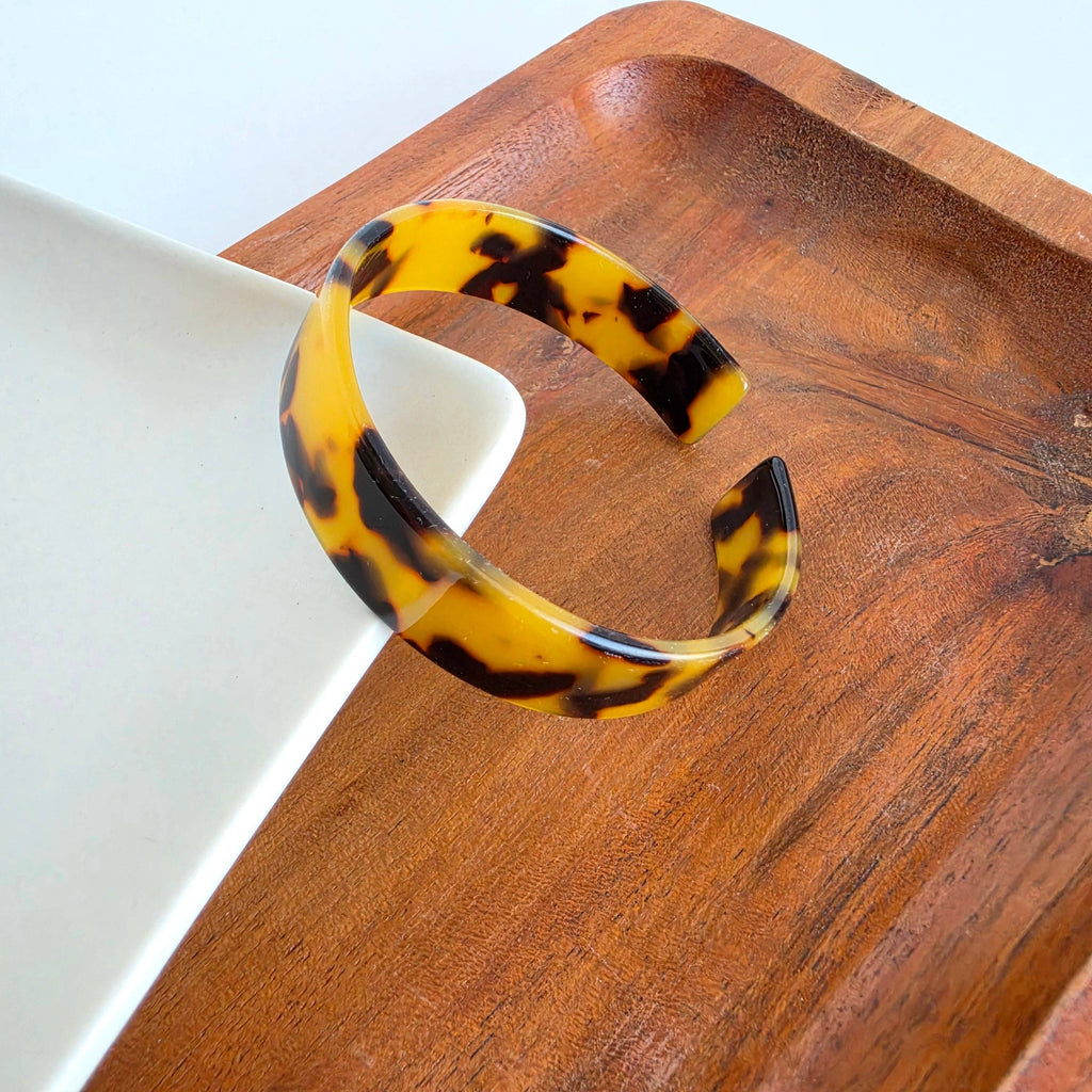Brynn Bracelet - Tortoise Standard Acrylic Cuff