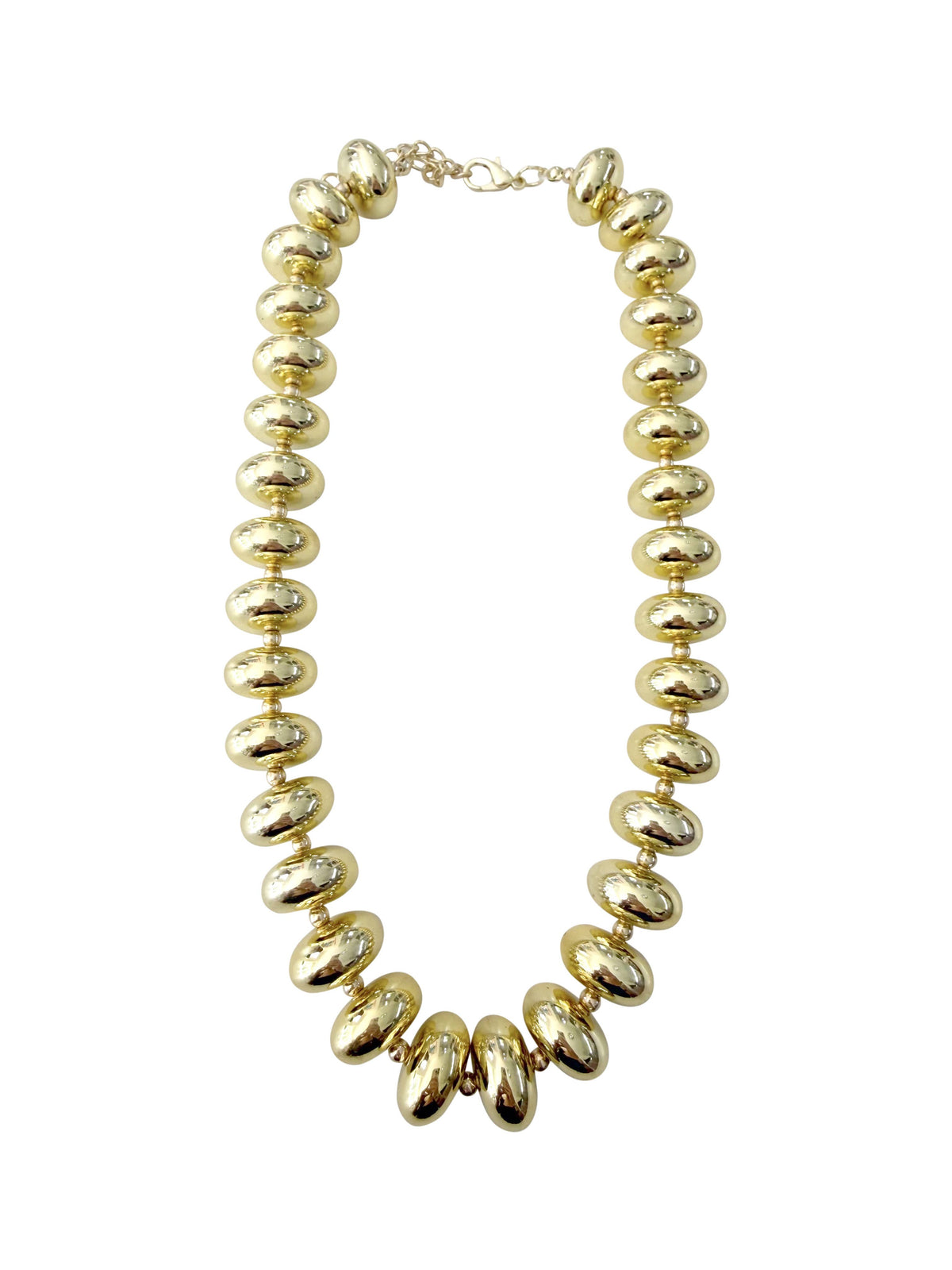 Barlowe Chunky Beaded Necklace- Gold