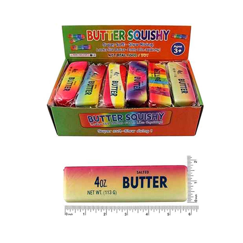 Rainbow Butter Bar Squeeze Squishy Stress Relief Toy
