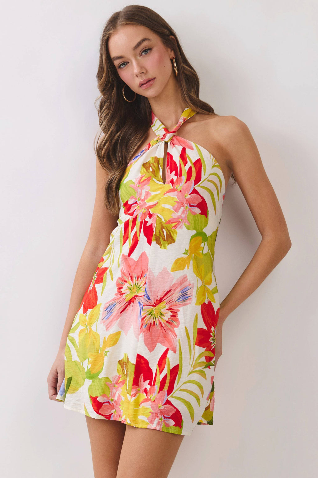 Kylie Floral Halter Dress