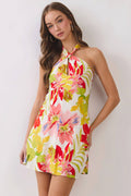 Kylie Floral Halter Dress