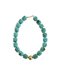 Massey Chunky Beaded Necklace - Turquoise