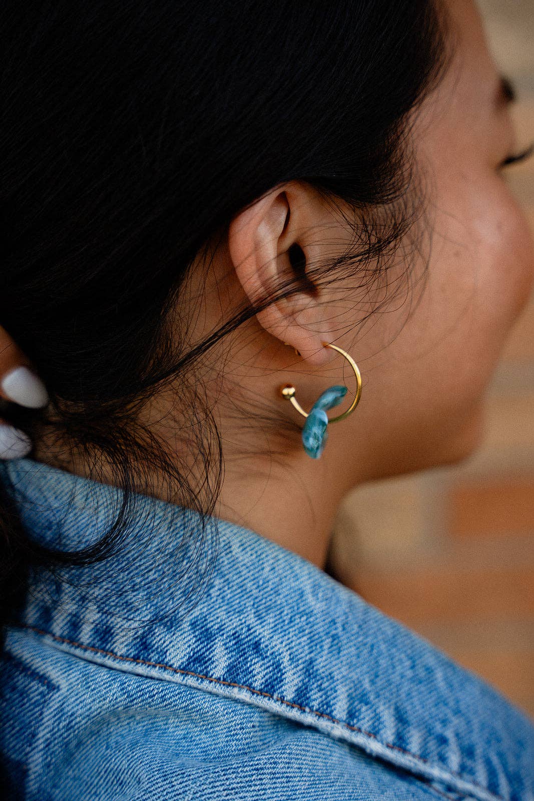 Magnolia Hoops - Alpine Green