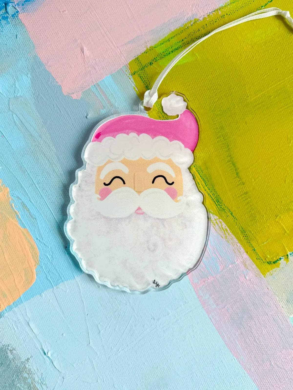The Blush Santa Acrylic Ornament