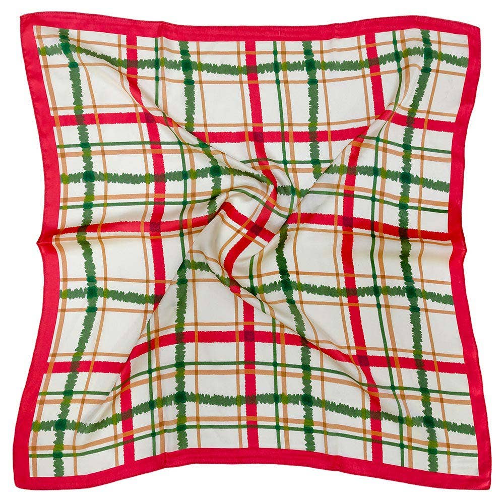 Holiday Plaid Pattern Square Scarf