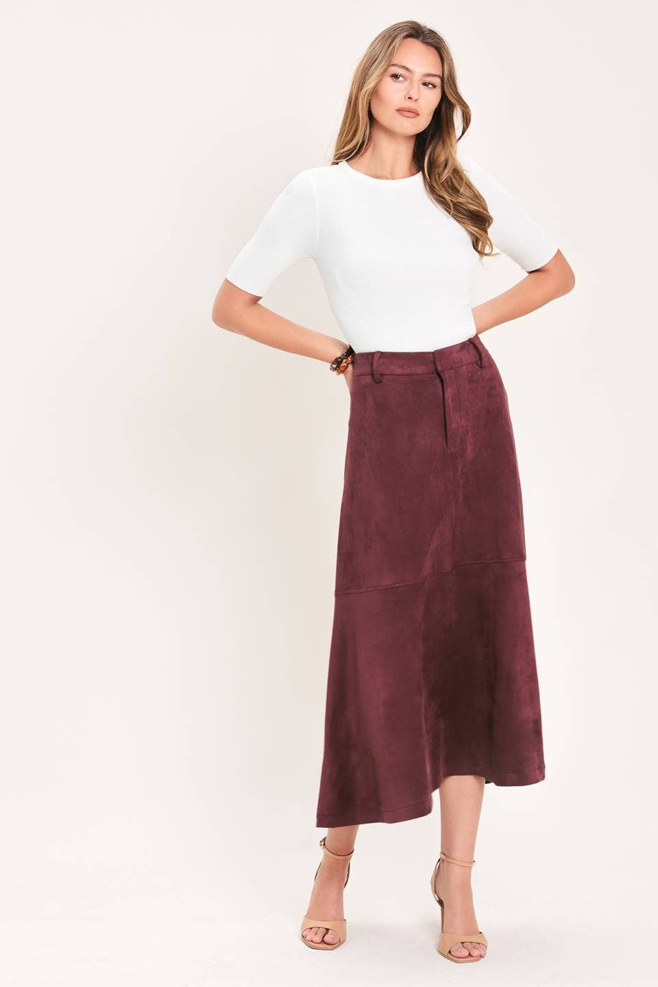 Arizona Suede Midi Skirt