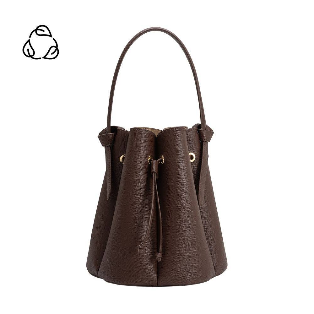 Laguna Chocolate Recycled Vegan Leather Top Handle Bag