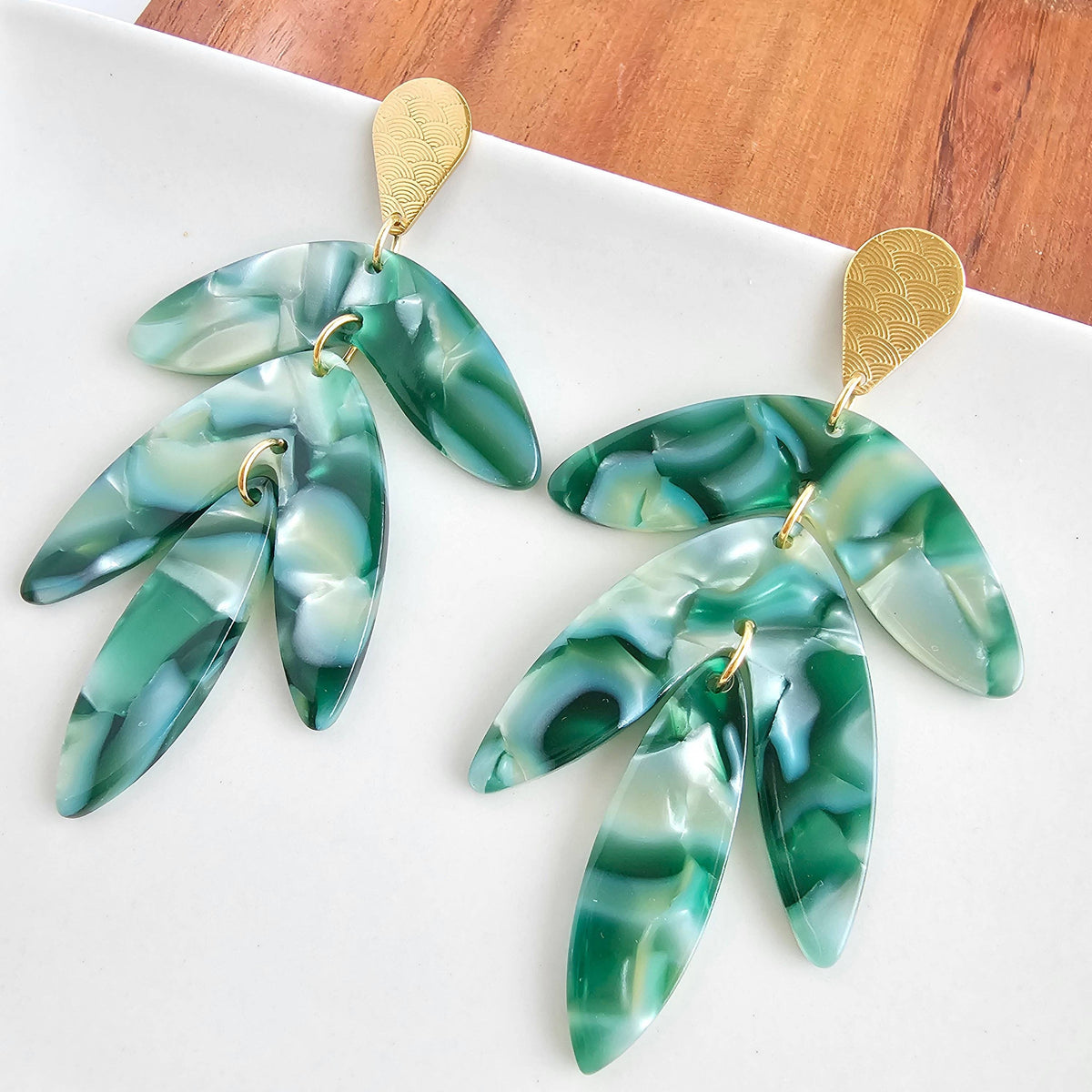 Kailani Earrings - Palm Lustre