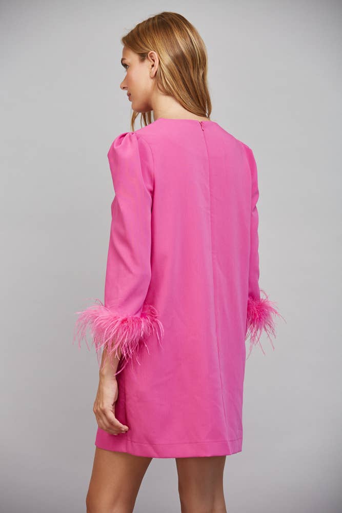 Marissa Feather Trim Dress