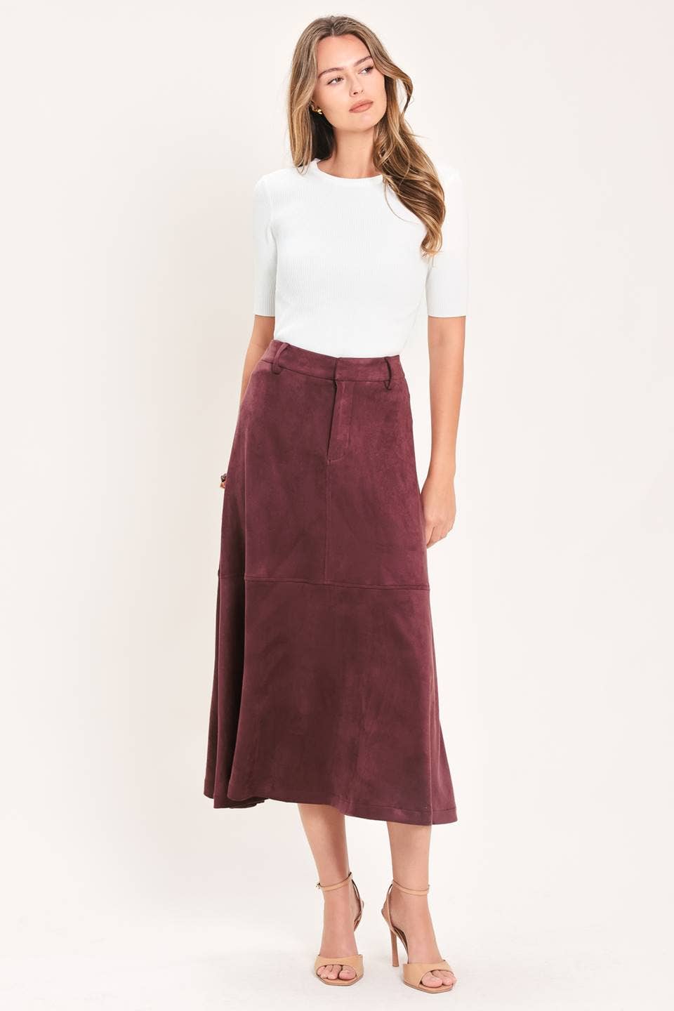 Arizona Suede Midi Skirt