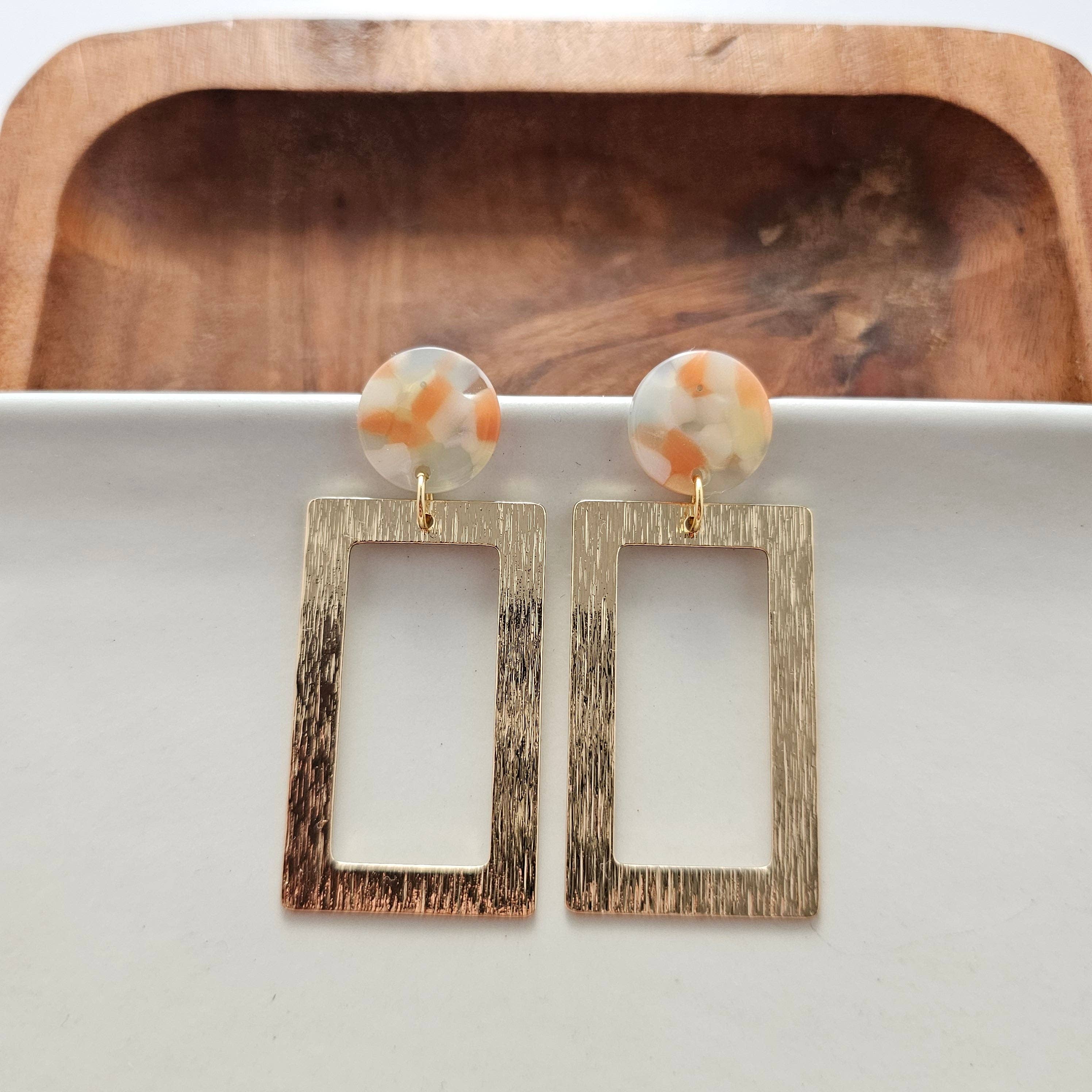 Rebecca Earrings - Orange Dream