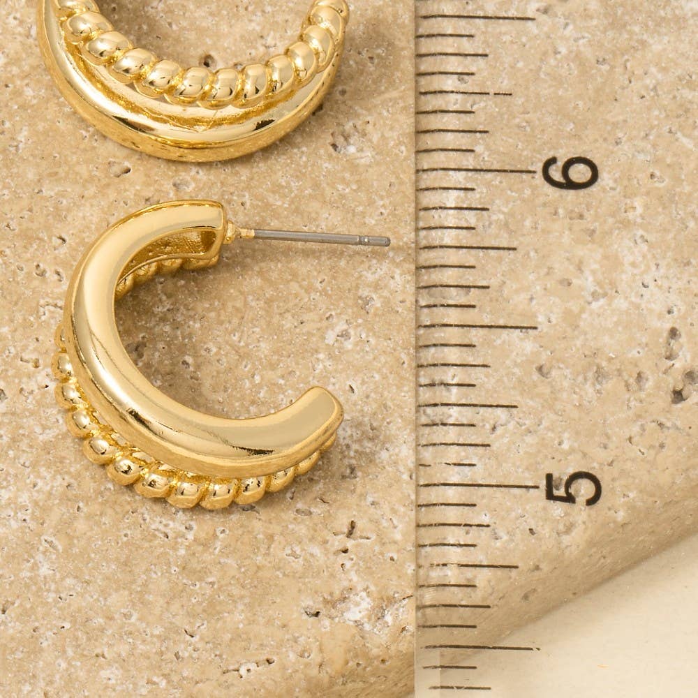 Gold Dipped Layered Hoop Earrings
