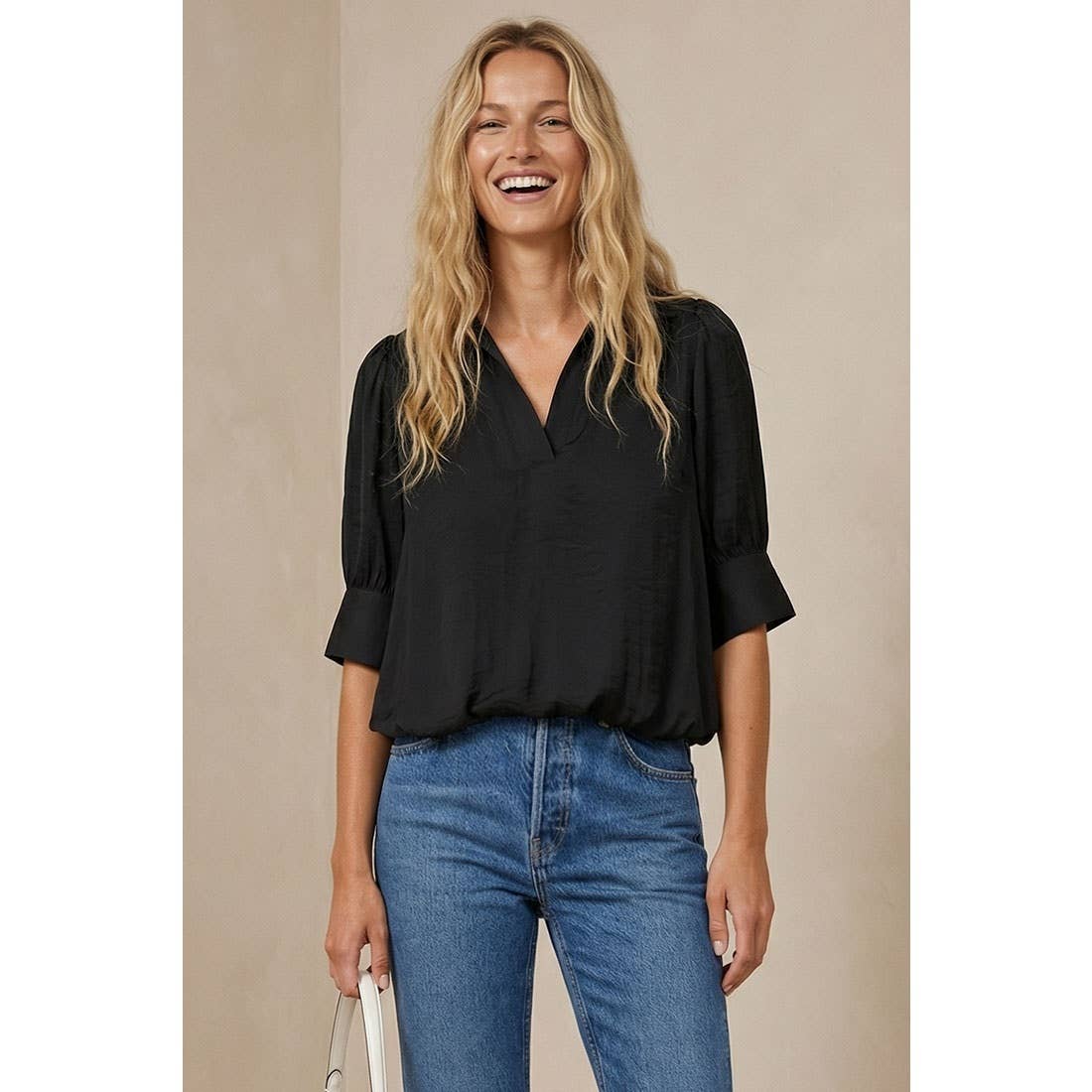 Midnight Muse Bubble Hem Top