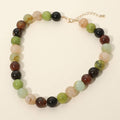 Chunky Colorful Round Ball Beaded Statement Necklace