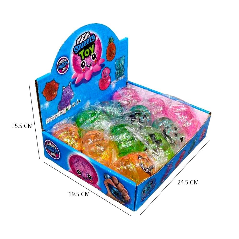 Glitter Halloween Pumpkin Squeeze Squishy Stress Relief Toy