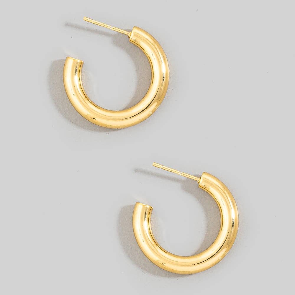 Stainless Steel Small Tube Hoop Earrings