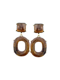 Hill Statement Earrings- Brown