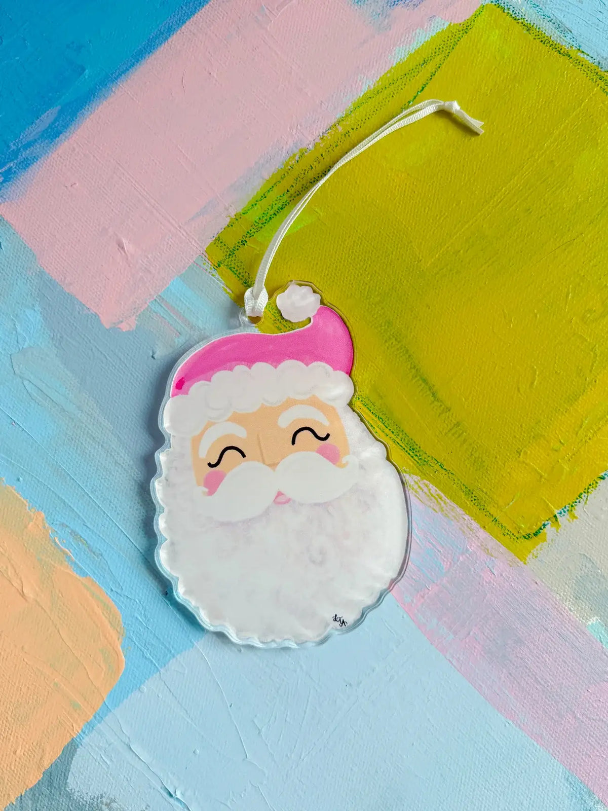 The Blush Santa Acrylic Ornament