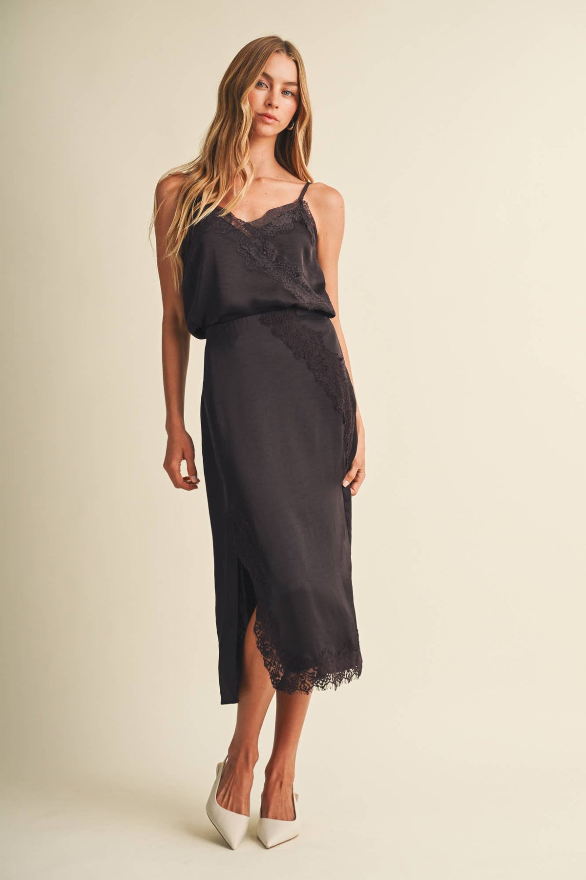Constance Lace Slit Skirt