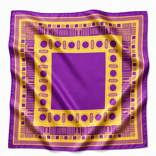 32" Purple & Gold Gameday Bandana Scarf