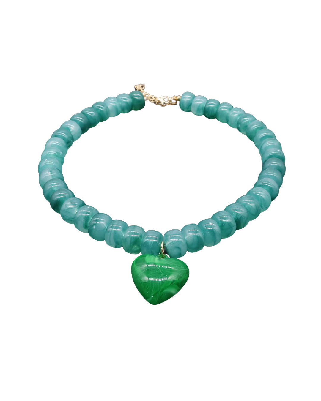 Jackie Beaded Heart Necklace