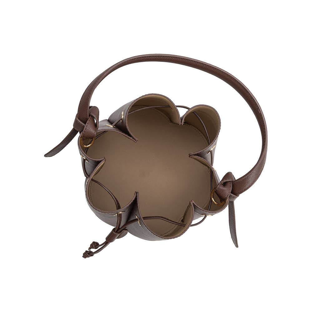 Laguna Chocolate Recycled Vegan Leather Top Handle Bag
