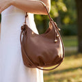 Kyle Curved Bar Handle Slouchy Bucket Bag