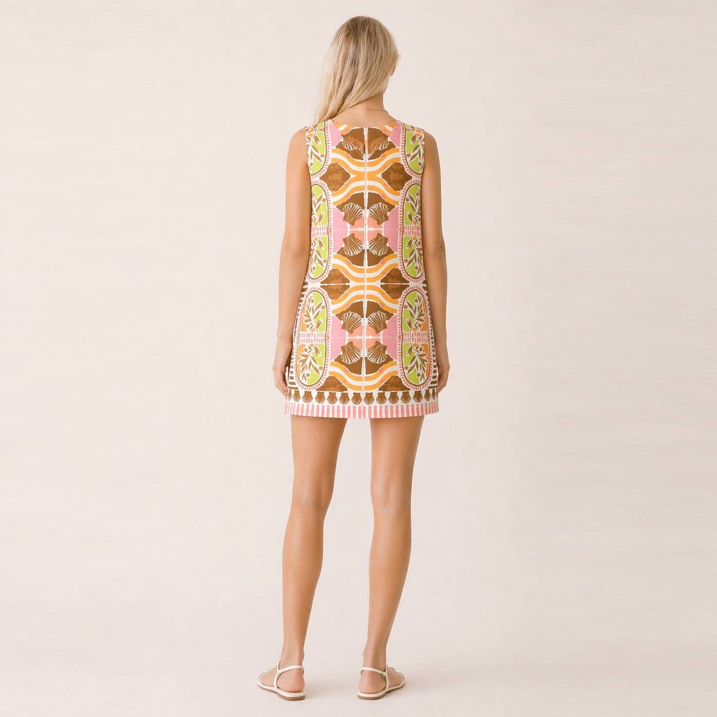 Seaside Mosaic Shift Mini Dress