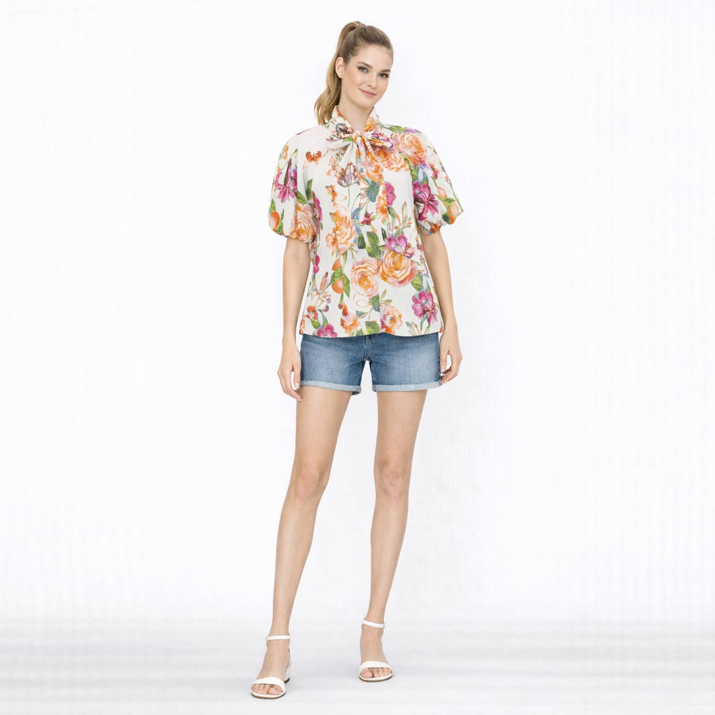 Tangerine Bloom Top