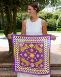 Hollis Scarf Medium Purple Gold