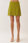 Tina Beaded Hem A-Line Mini Skirt