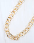 Bexley Oval Link Toggle Necklace Gold