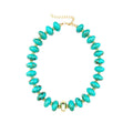 Evan Chunky Beaded Necklace - Turquoise