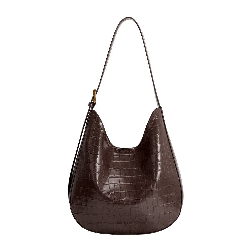 Stefanie Chocolate Recycled Vegan Leather Shoulder Bag
