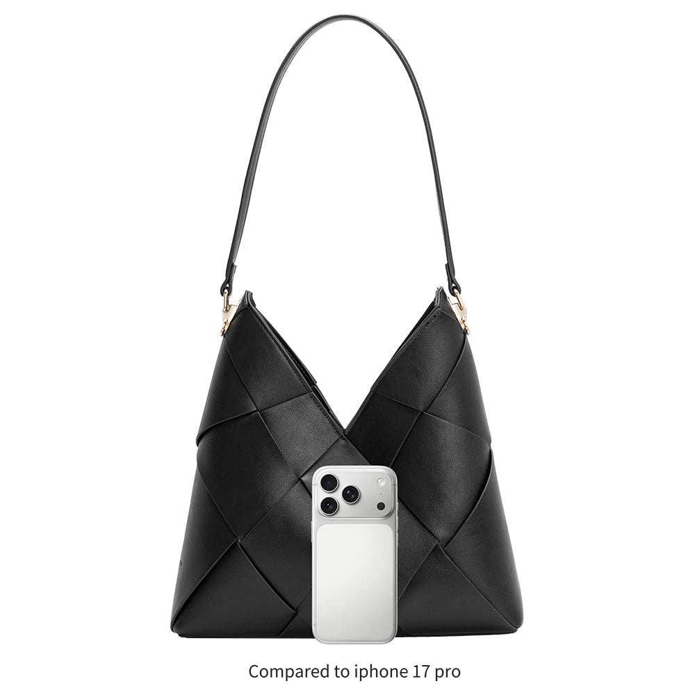 Phaedra Slate Recycled Vegan Leather Shoulder