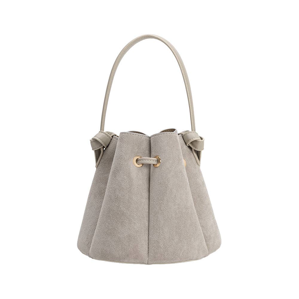 Laguna Mini L.Gray Recycled Vegan Suede Top Handle Bag