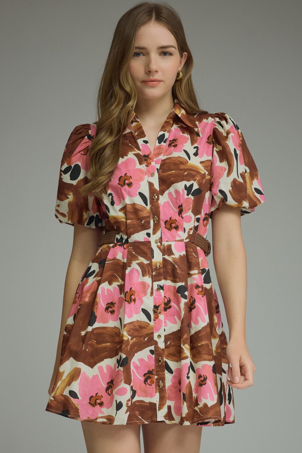 Ginger Floral Puff Sleeve Dress